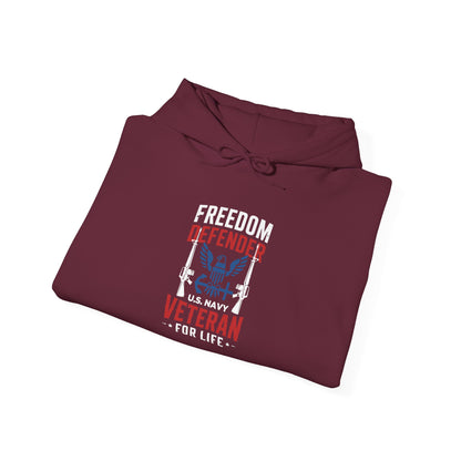 Freedom Defender U.S. Navy Veteran For Life Hoodie