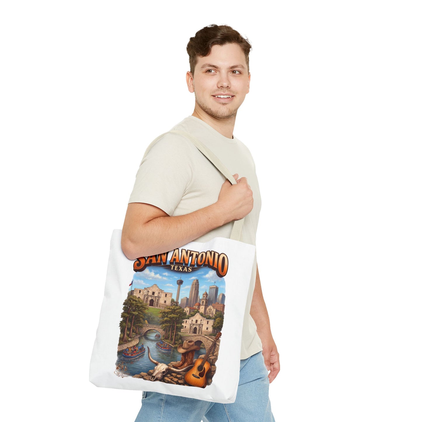 San Antonio Texas Tote Bag — Riverwalk Landmark Travel Souvenir