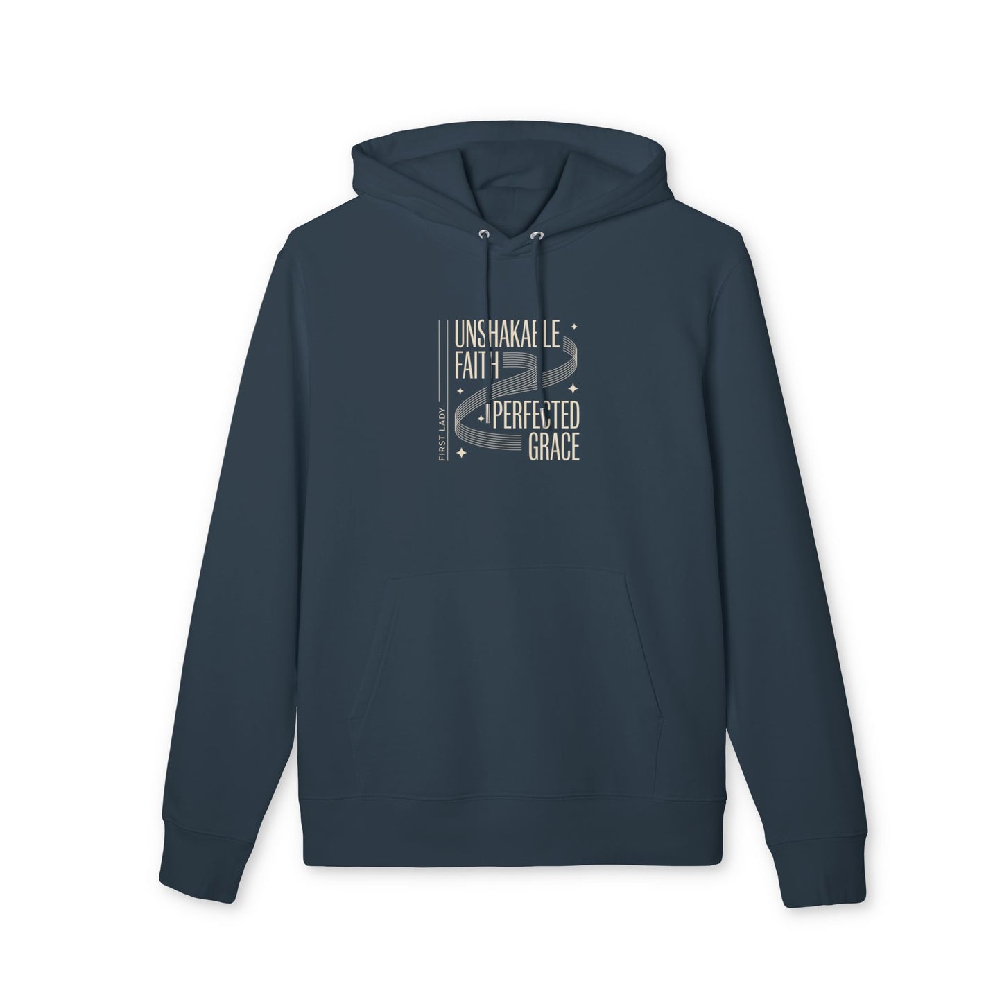 Faith Hoodie — “Unshakable Faith, Perfected Grace” Inspirational Christian Pullover