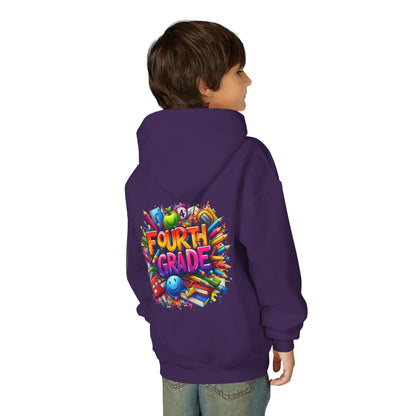 Fourth Grade Youth Hoodie — Colorful Back-to-School Kids Sweatshirt