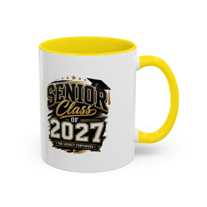 Senior Class of 2027 Accent Coffee Mug — Graduation Gift