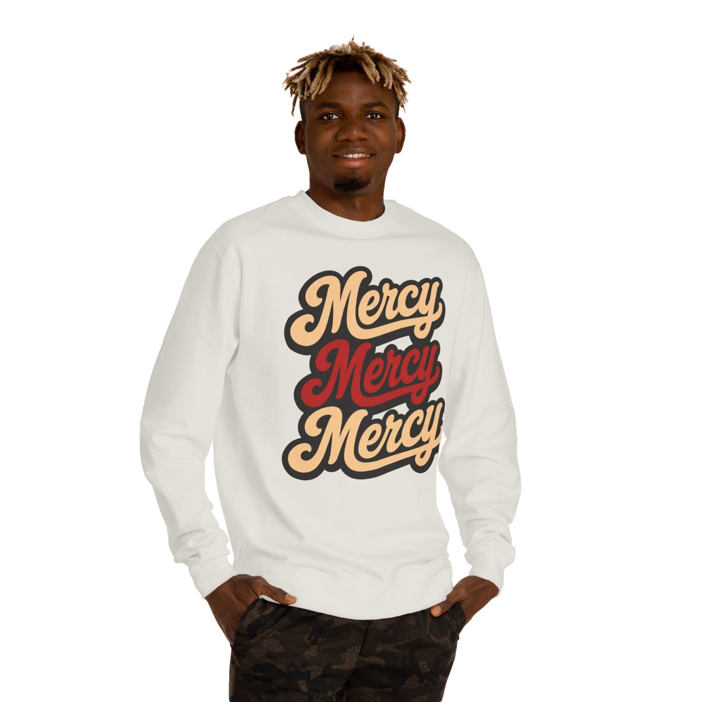 Mercy Mercy Mercy Retro Script Sweatshirt