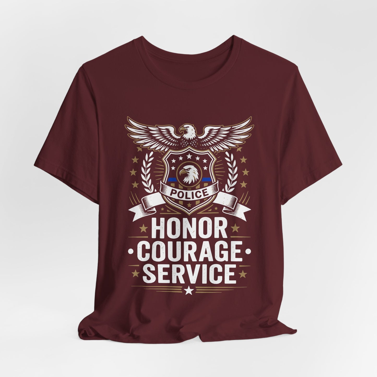 Police Honor Courage Service T-Shirt — Law Enforcement Tribute Tee