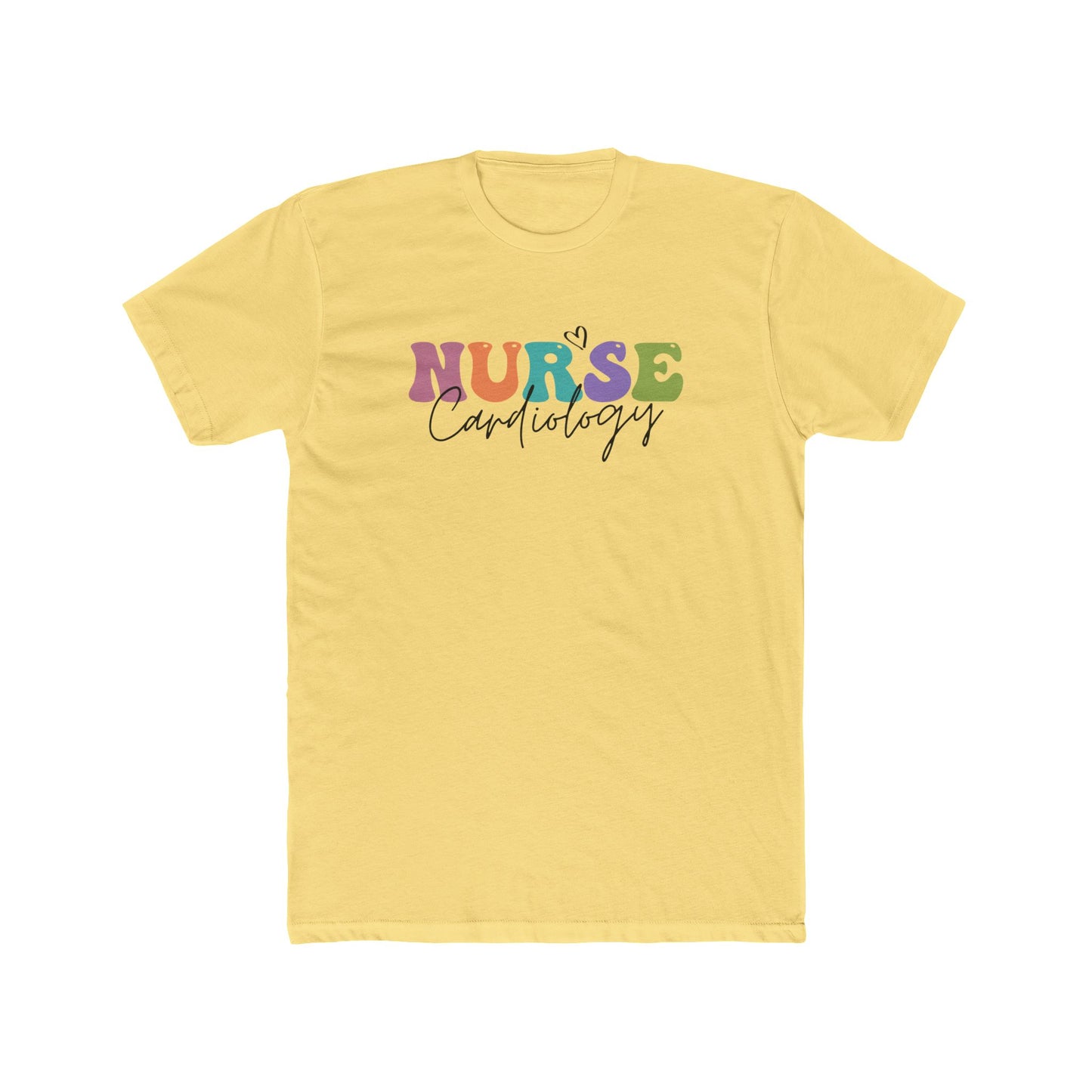 Cardiology Nurse T‑Shirt — Colorful 'NURSE Cardiology' Crew Tee