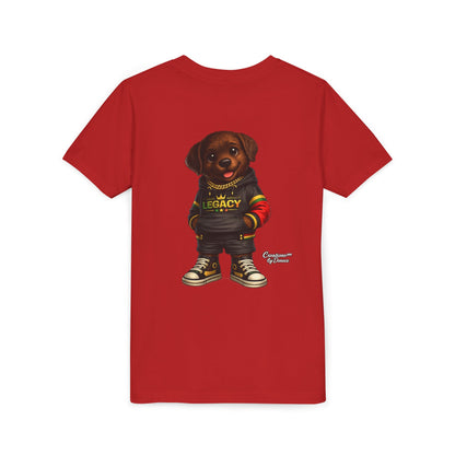 Youth Tee — Cute Rottweiler Puppy in 'Legacy' Hoodie Kids T‑Shirt