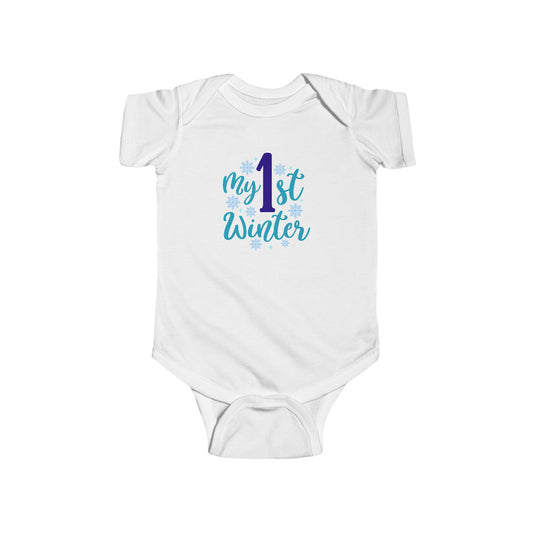 My 1st Winter Baby Bodysuit – Infant First Winter Onesie
