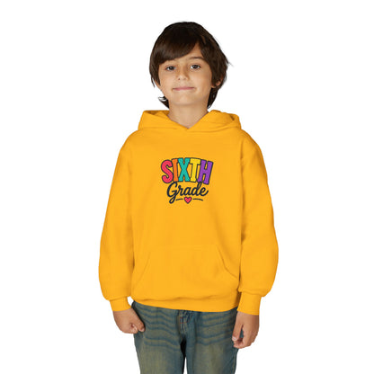 Sixth Grade Kids Hoodie – Colorful Back-to-School Sweatshirt