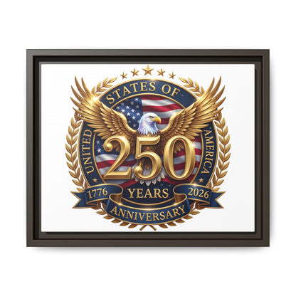 250th United States Anniversary Framed Canvas Print