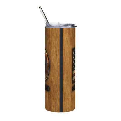20 oz Military Patriotic Dad Tumbler – USA Flag & Camo Stainless Steel Travel Cup