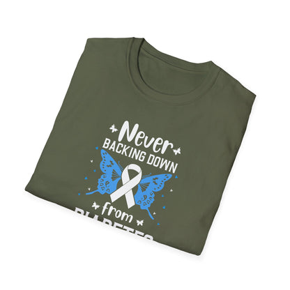 "Never Backing Down from Diabetes"  T-Shirt