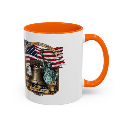 Liberty Anniversary Coffee Mug — 250th USA Celebration Accent Mug