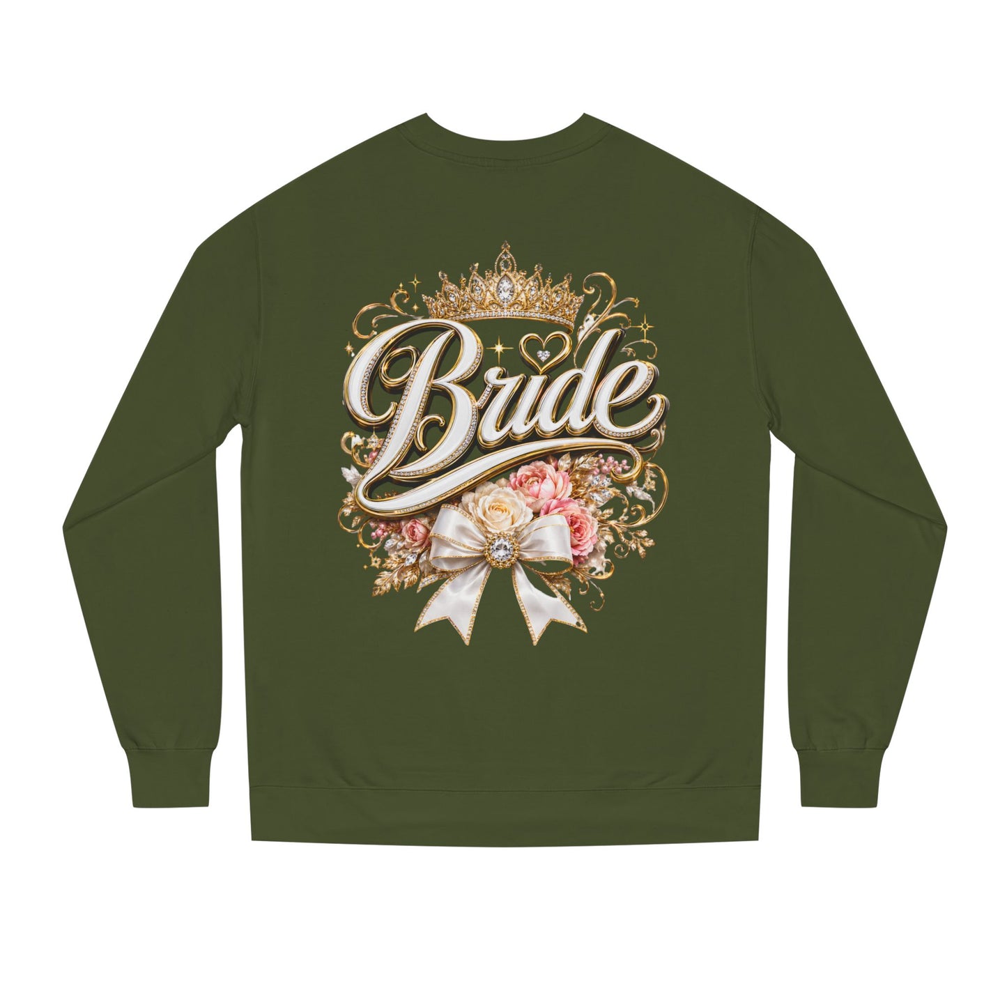 Bride Sweatshirt — Floral Crown Bridal Crewneck for Bachelorette & Wedding