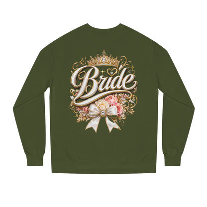 Bride Sweatshirt — Floral Crown Bridal Crewneck for Bachelorette & Wedding