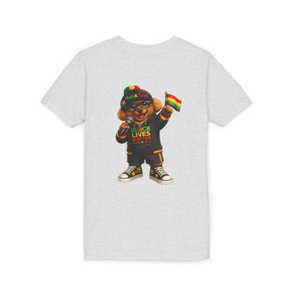Youth Tee — Kid Bear Black Lives Matter Rasta Flag Shirt