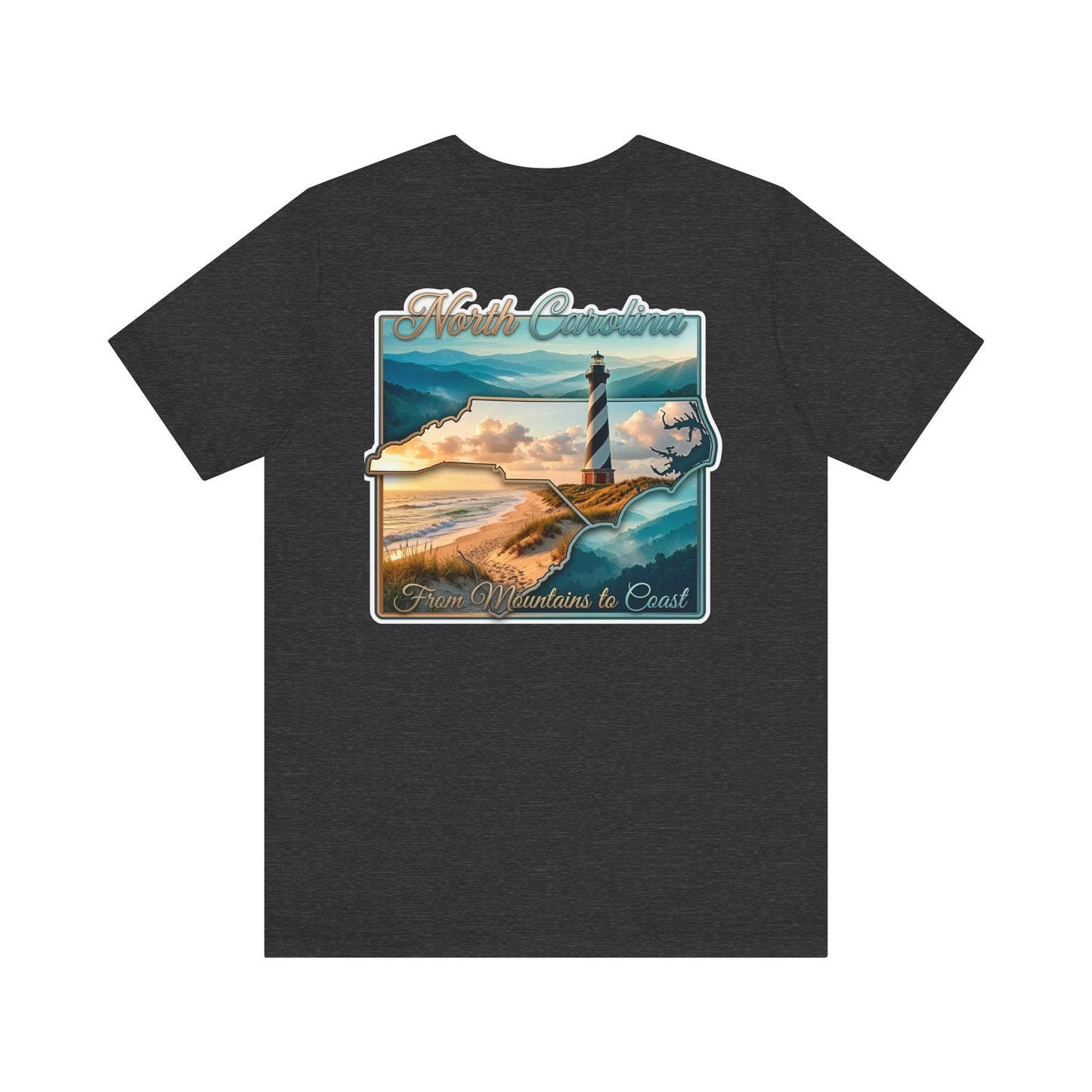 North Carolina Lighthouse Tee — From Mountains to Coast Scenic T-Shirt