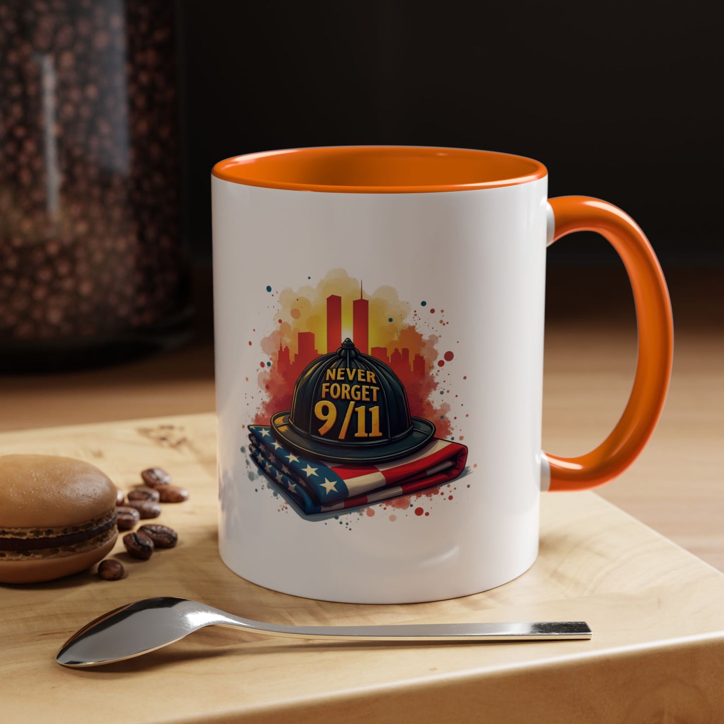 Never Forget 9/11 Memorial Accent Coffee Mug
