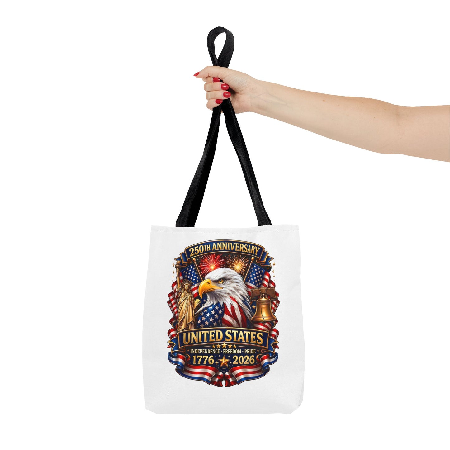 United States 250th Anniversary Tote Bag — Eagle & Flags 1776–2026