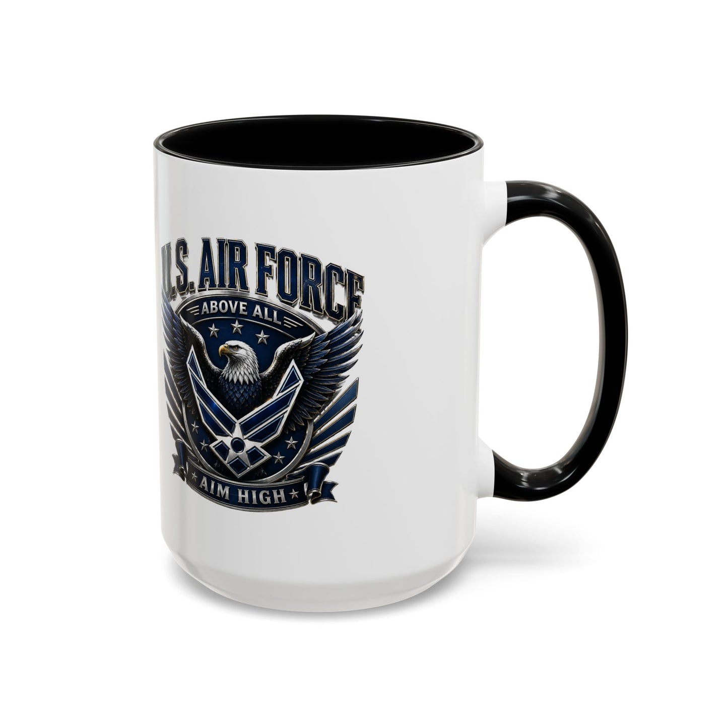 U.S. Air Force Eagle Coffee Mug – "Aim High" Accent Ceramic Mug (11/15oz)