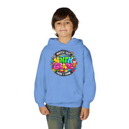Kids' 4th Grade Hoodie – "Watch Out 4th Grade Here I Come" Colorful Back-to-School Sweatshirt