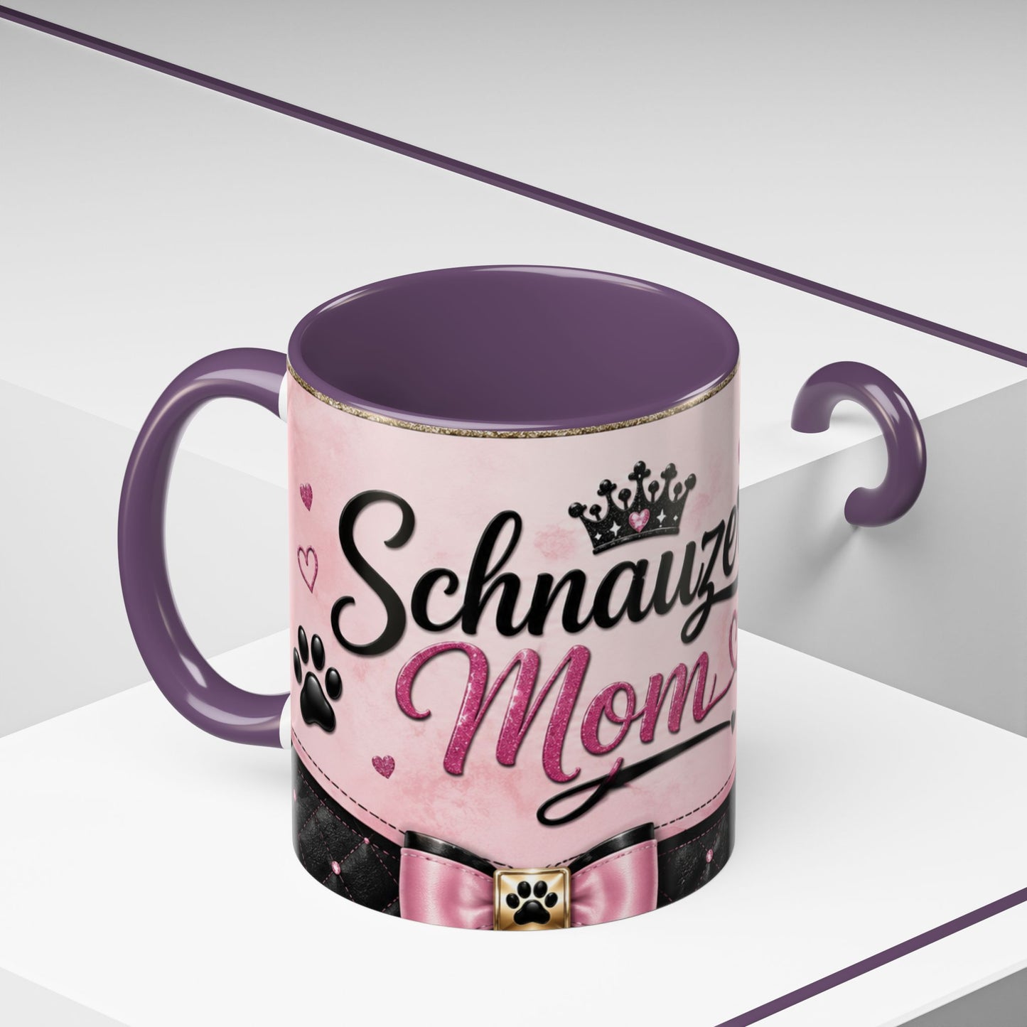 Schnauzer Coffee Mug — "Messy Beard, Big Heart" Accent Mug (11/15oz)