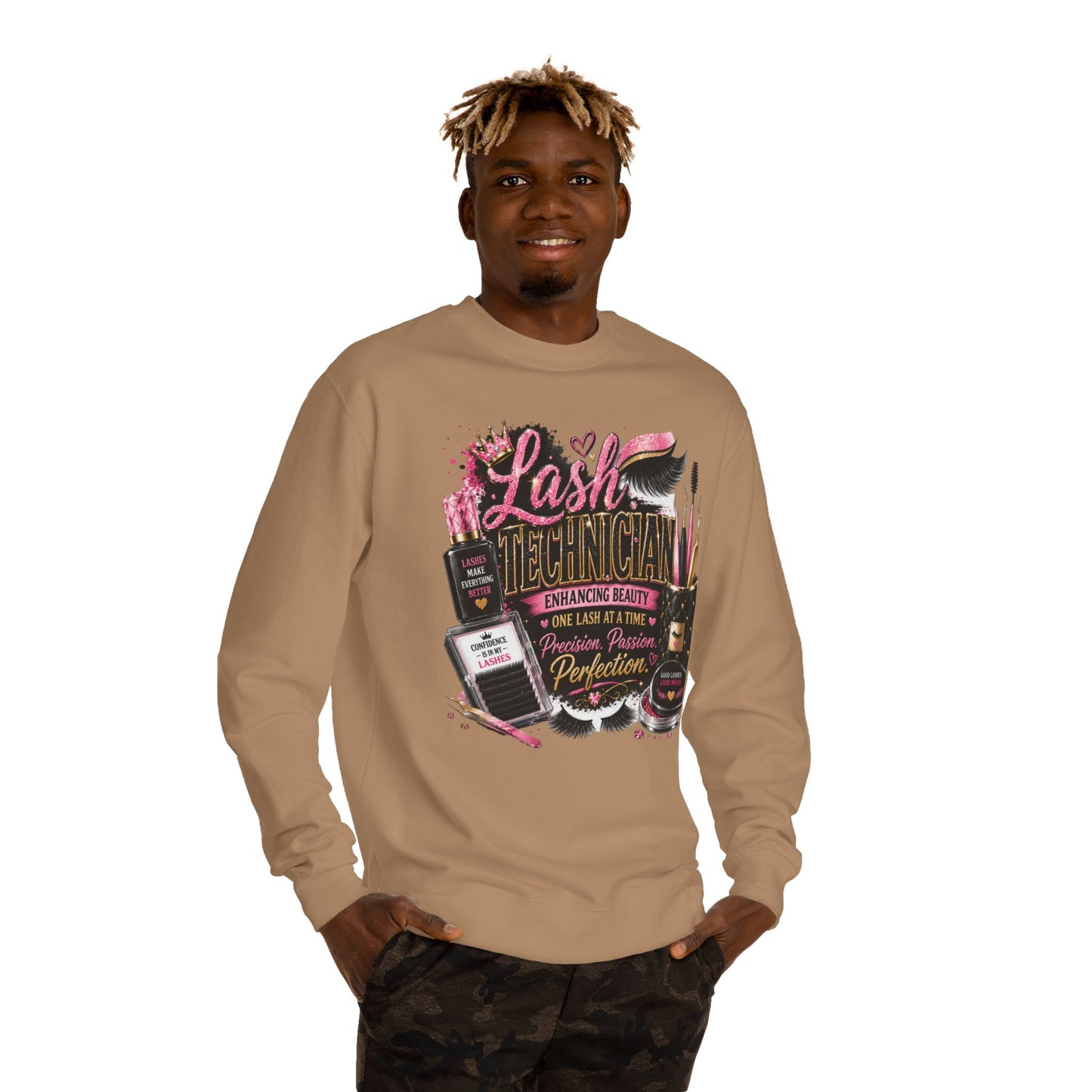 Lash Technician Crewneck Sweatshirt — Professional Eyelash Artist Apparel