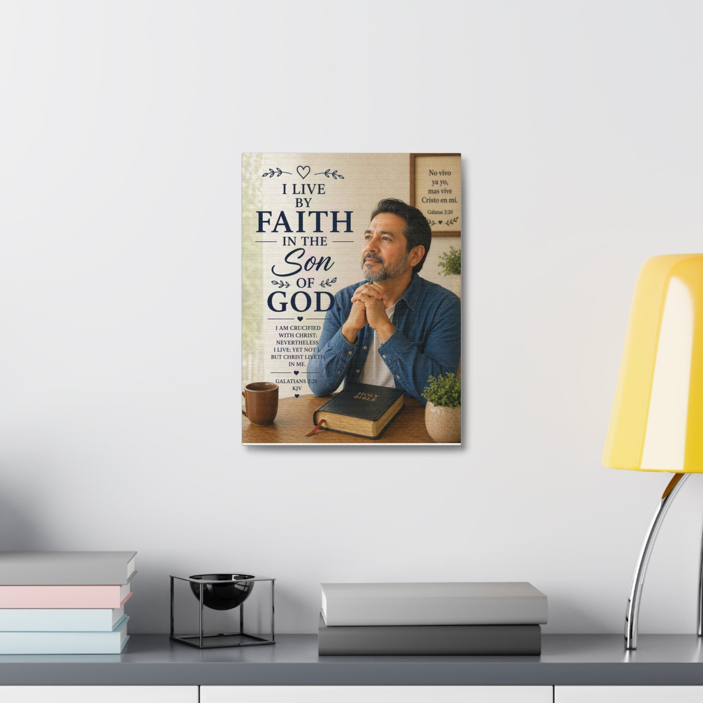 Faith in the Son of God Stretched Canvas — Christian Wall Art with Galatians Verse
