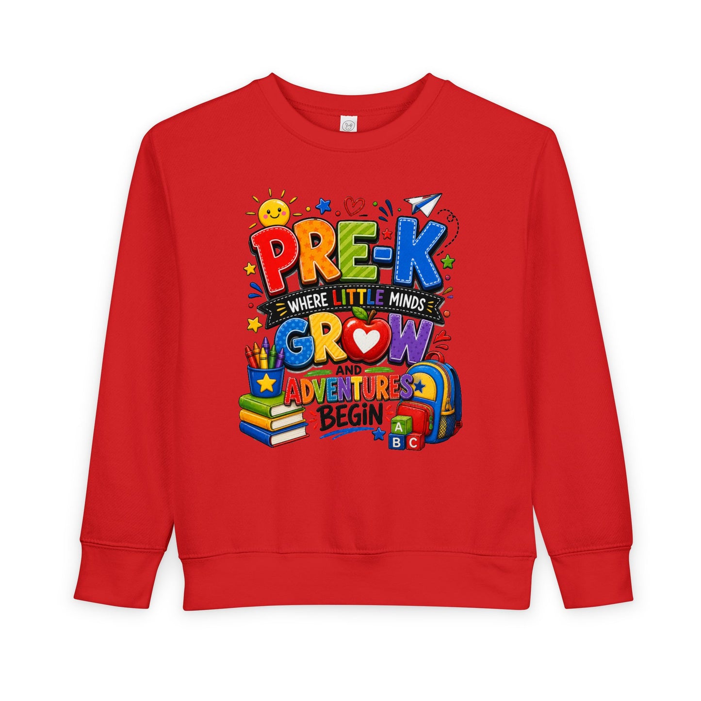 Pre-K Toddler Sweatshirt — "Pre-K Where Little Minds Grow and Adventure Begins" Kids School Pullover