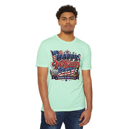 Veterans Day T-Shirt - "Happy Veterans Day" Patriotic Military Tribute Tee