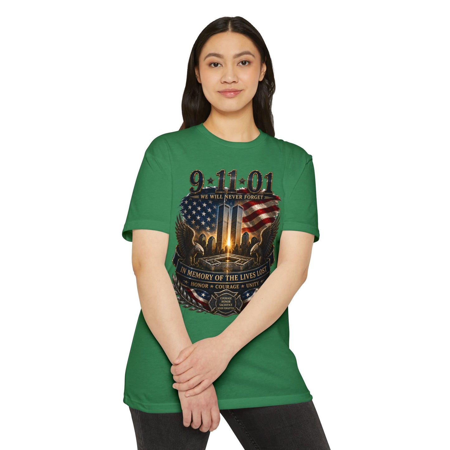 9/11 Memorial T-Shirt – "We Will Never Forget" Tribute Tee