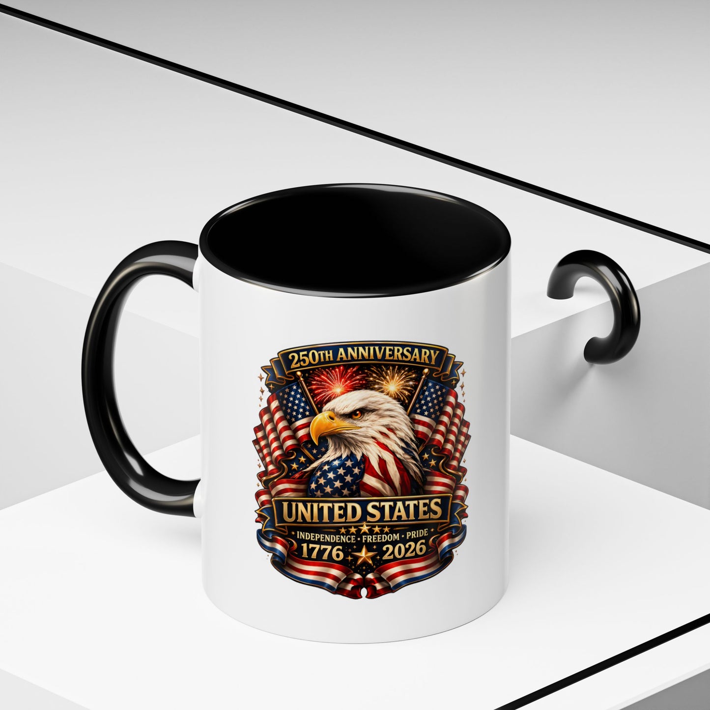 Patriotic Eagle Coffee Mug - United States 250th Anniversary 1776-2026