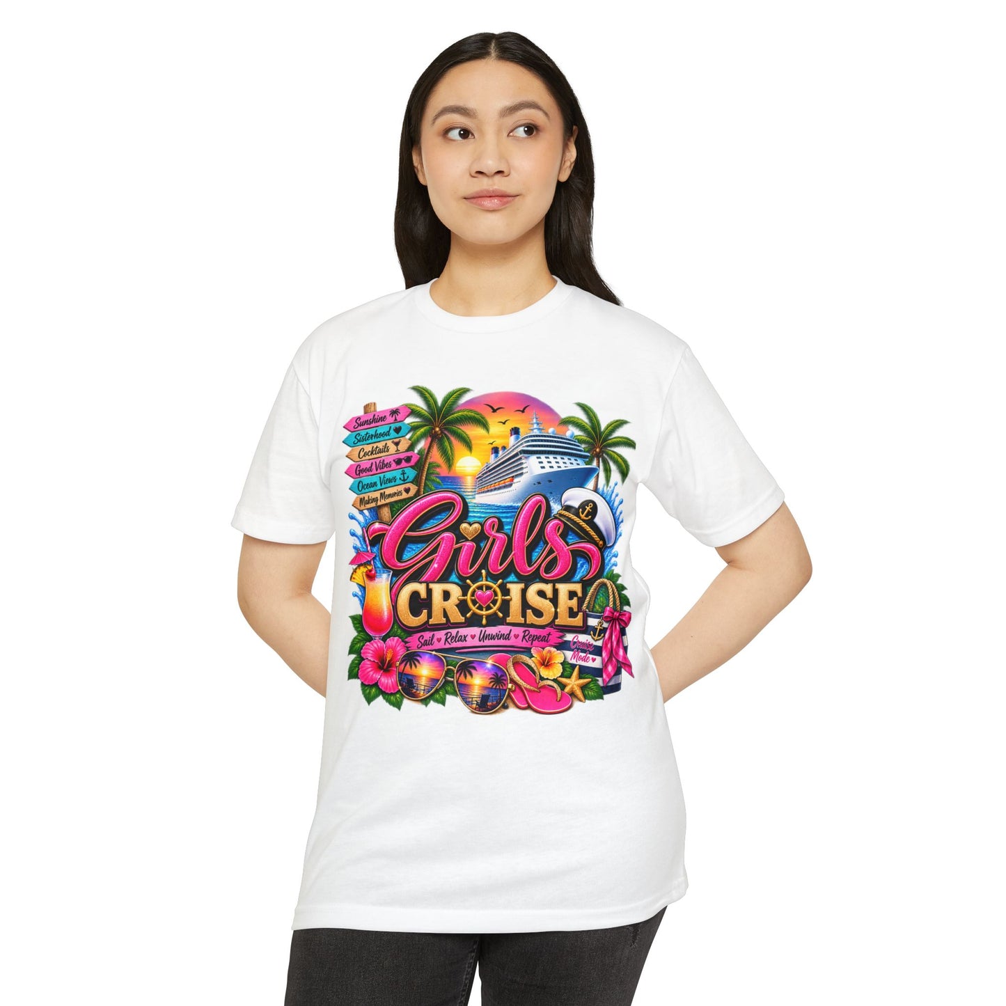 Girls Cruise T‑Shirt — Tropical Bachelorette & Vacation Tee