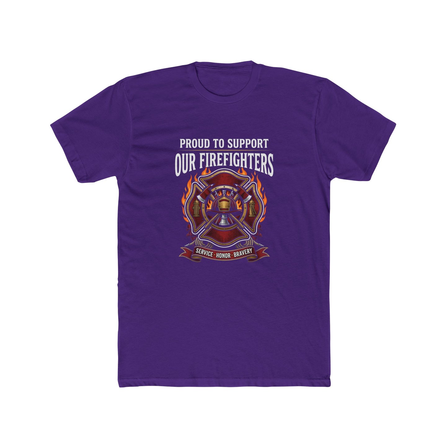 Firefighter Support T-Shirt — "Proud to Support Our Firefighters"