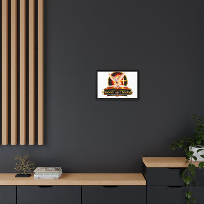 Framed Canvas Print — "Wisdom and Theology" Dove & Bible Wall Art