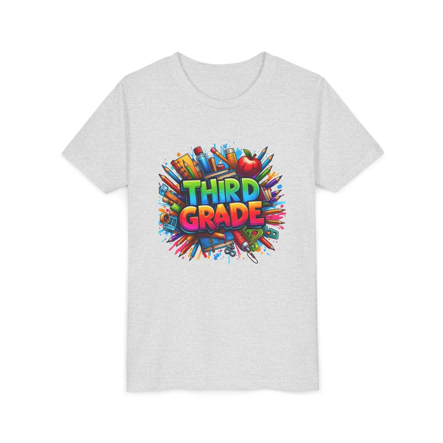 Third Grade Kids' T-Shirt – Colorful School Supplies Back-to-School Tee