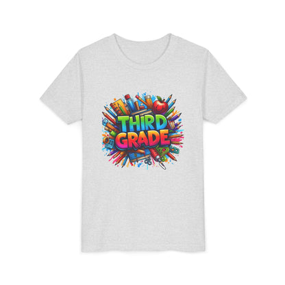 Third Grade Kids' T-Shirt – Colorful School Supplies Back-to-School Tee