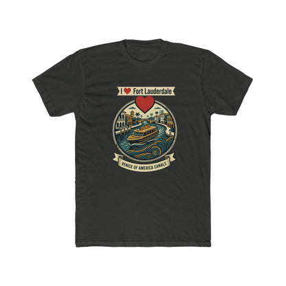 I Heart Fort Lauderdale Canals T‑Shirt — Venice of America Boat Graphic Tee