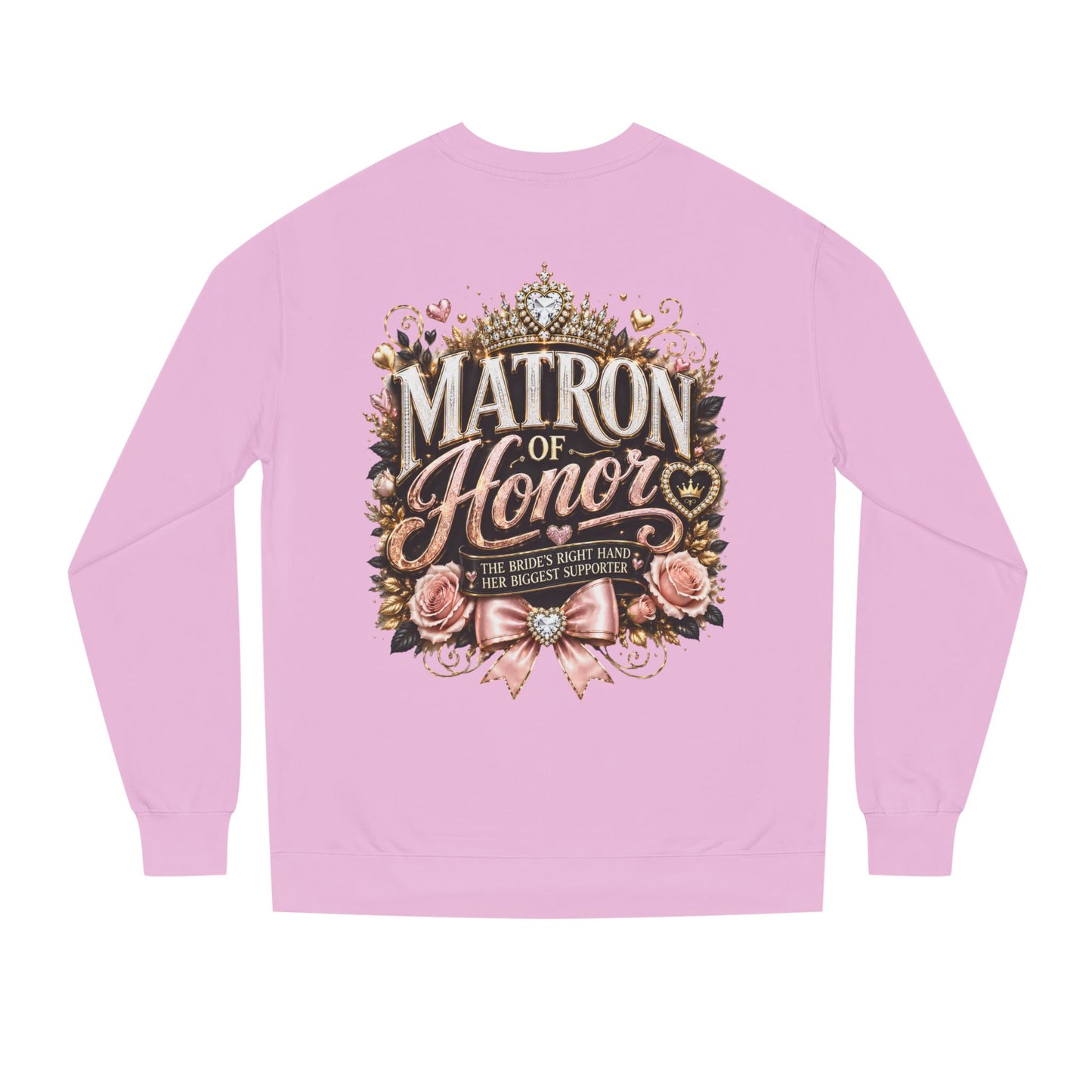 Matron of Honor Sweatshirt — Elegant Bridal Party Crewneck