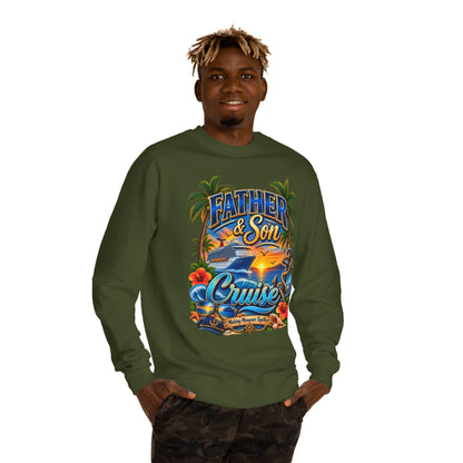 Father & Son Cruise Sweatshirt – Tropical Beach Boat Design