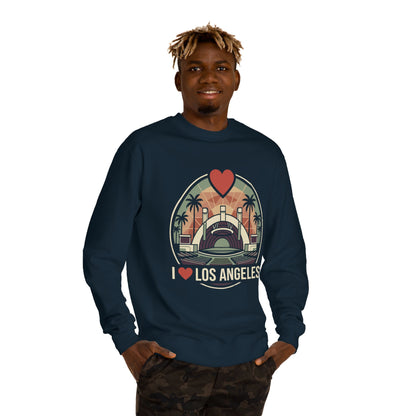Los Angeles Crewneck Sweatshirt – I  Los Angeles Retro Cityscape