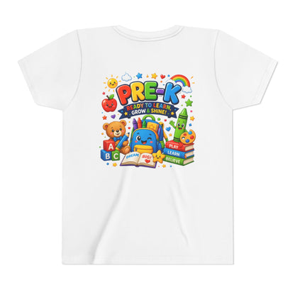 Pre-K Ready To Learn Kids T-Shirt — Colorful Preschool Back-to-School Tee