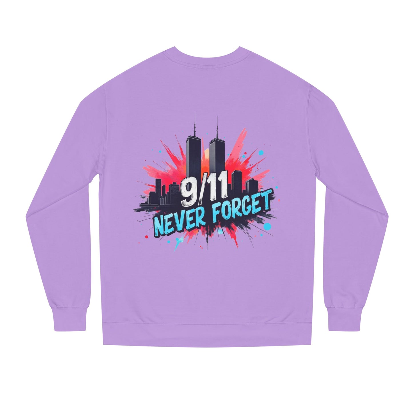 9/11 Never Forget Sweatshirt - Tribute Crewneck with Twin Towers Graphic
