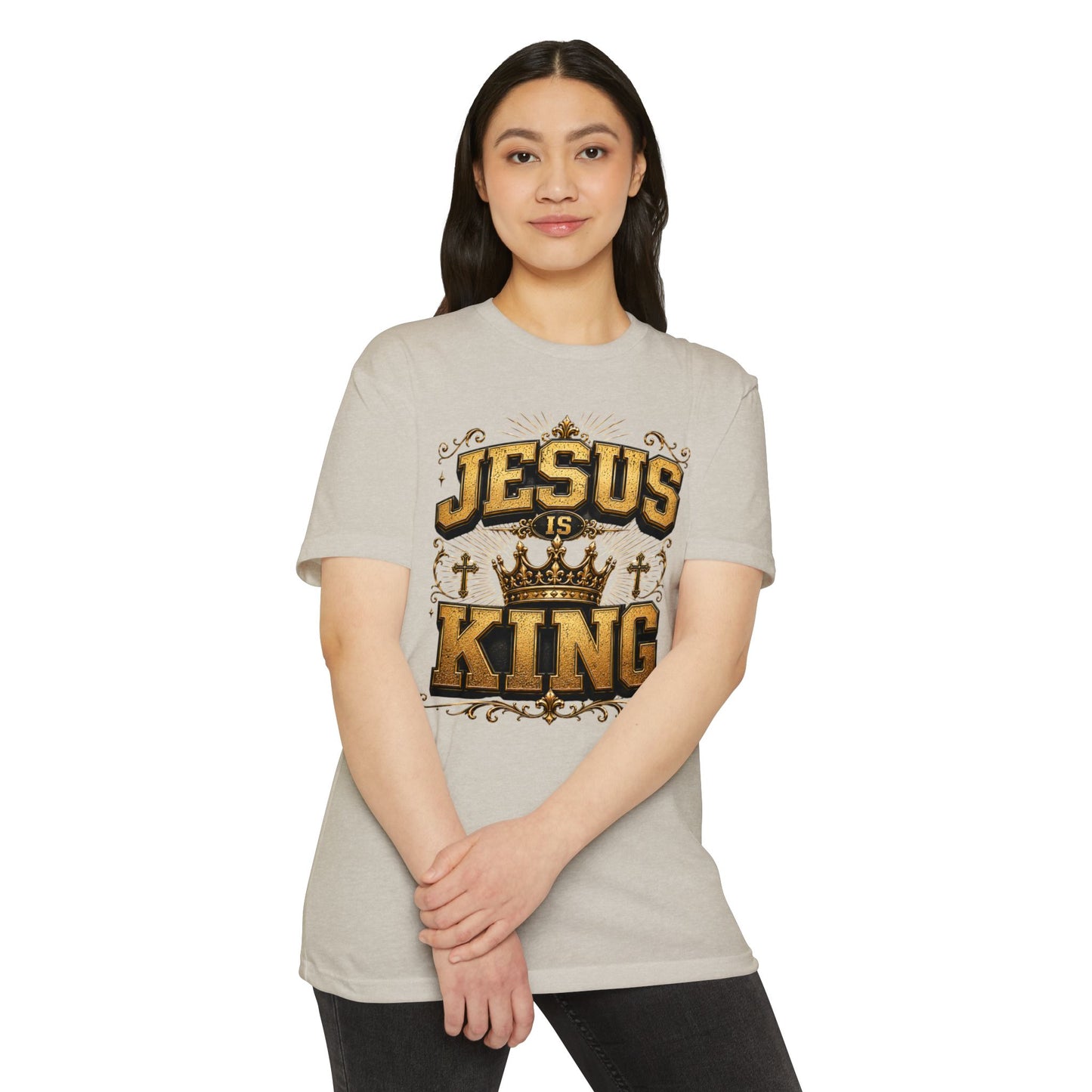 Jesus Is King T-Shirt — Christian Faith Crown Tee