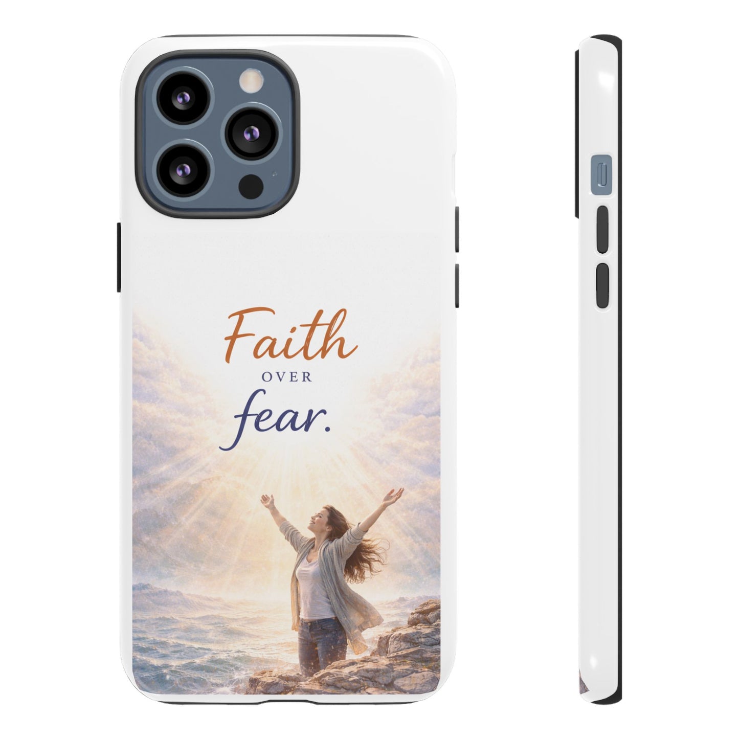 Faith Over Fear Phone Case — Inspirational Christian iPhone Cover
