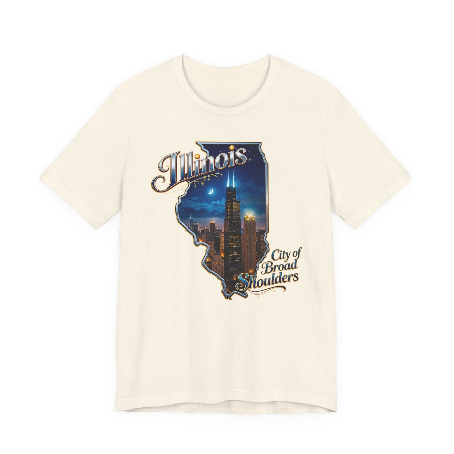 Illinois State Tee — 'City of Broad Shoulders' Chicago Skyline T-Shirt