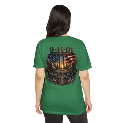 9/11 Memorial T-Shirt – "We Will Never Forget" Tribute Tee