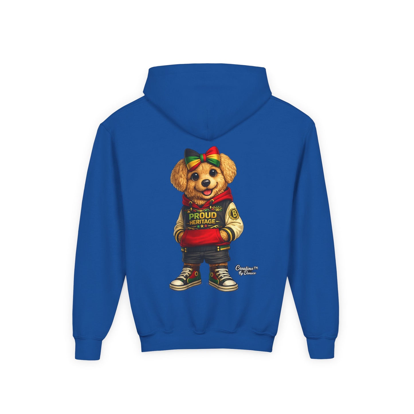 Youth Hoodie — 'Proud Heritage' Teddy Bear Streetwear Kids Pullover