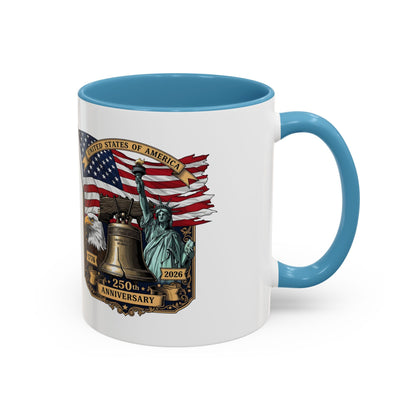 Liberty Anniversary Coffee Mug — 250th USA Celebration Accent Mug