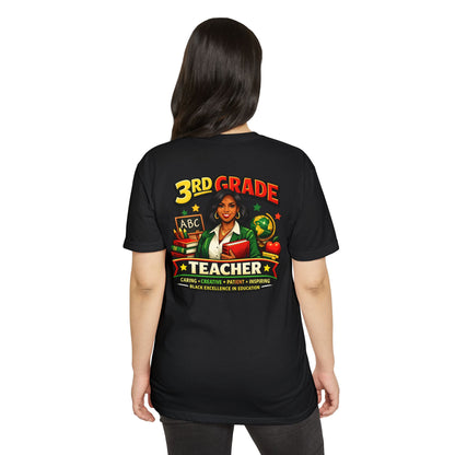 3rd Grade Teacher T‑Shirt – Black Excellence in Education Design