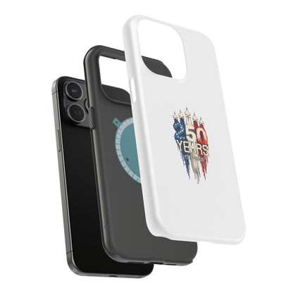 50 Years Patriotic iPhone Case — American Flag Anniversary Magnetic Impact-Resistant Case