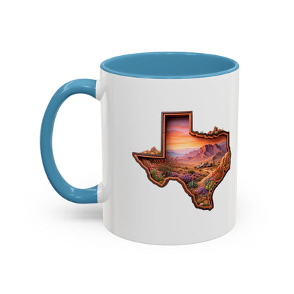 Texas Sunset Accent Coffee Mug – Scenic Lone Star State Landscape (11/15oz)